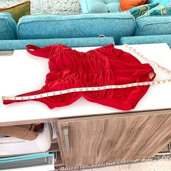 Diva By Rachel Pappo Swimsuit Womens Size 12 One Piece Ruched Made In Romania - Picture 9 of 12